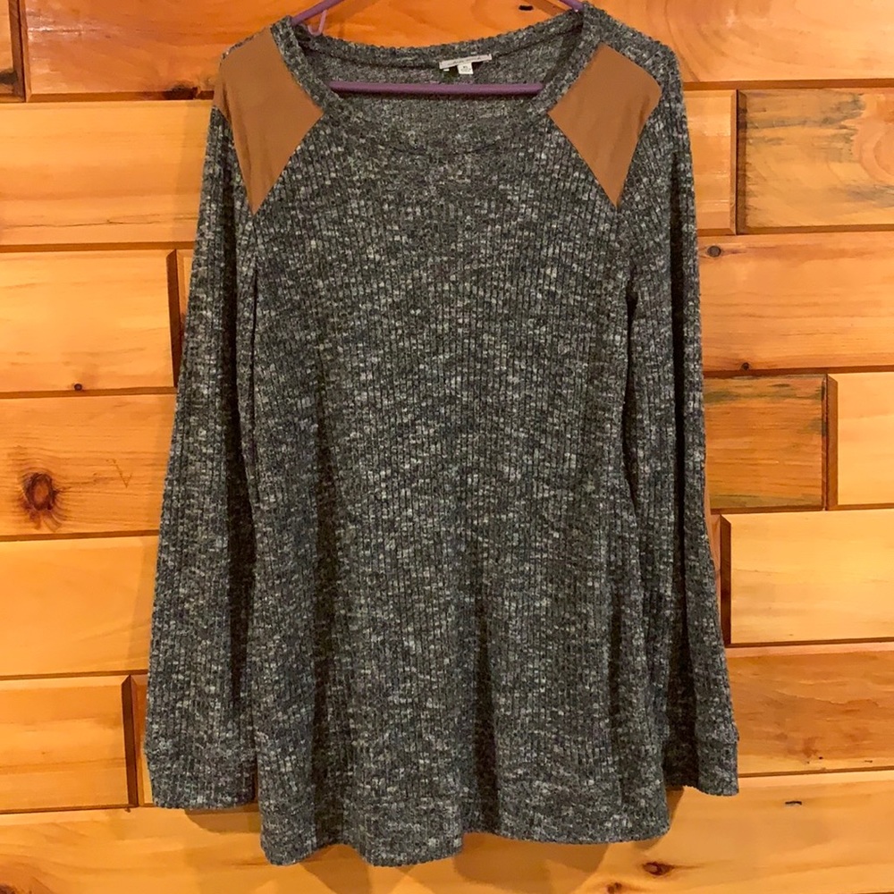 White Birch. Grey sweater